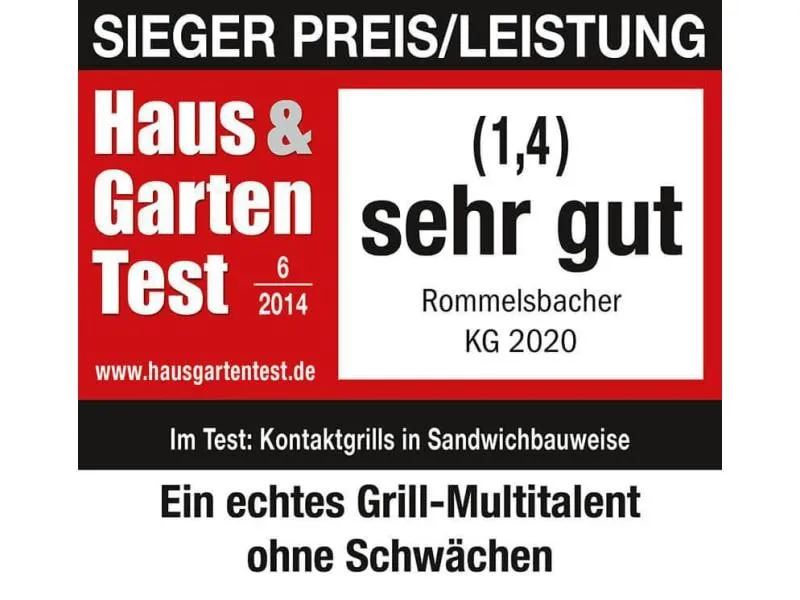 Rommelsbacher Kontaktgrill 20.KG 2020 2000 W Rommelsbacher Kontaktgrill 20.KG 2020 2000 W