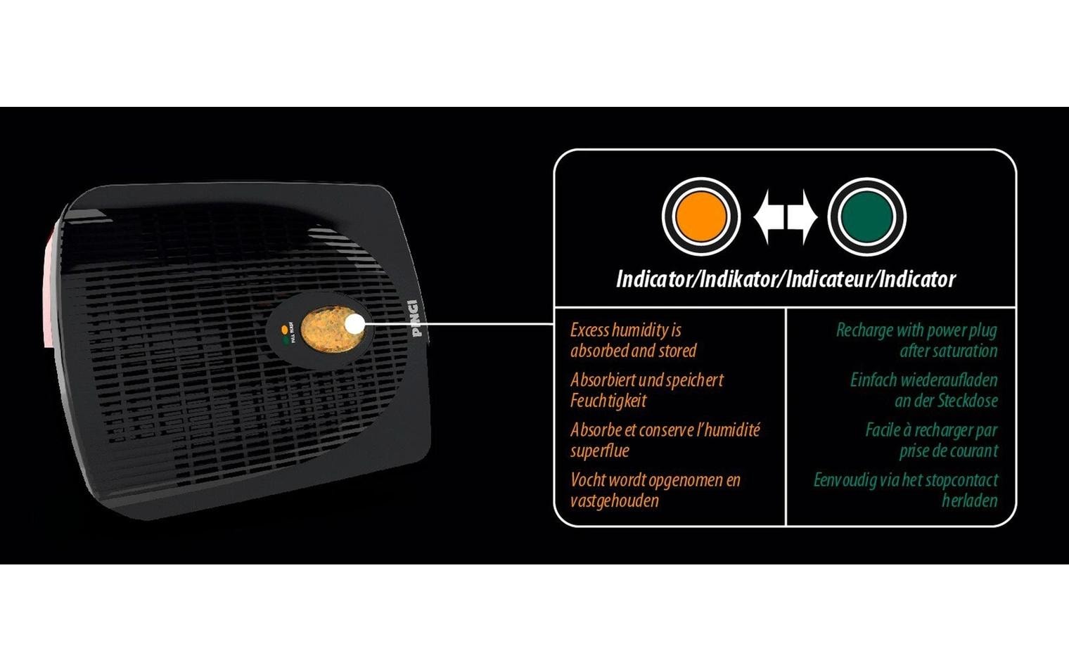 Pingi Autoentfeuchter elektrisch mit Indikator
