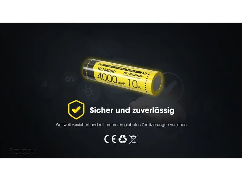 Nitecore Akku NL1840HP 4000 mAh Nitecore Akku NL1840HP 4000 mAh