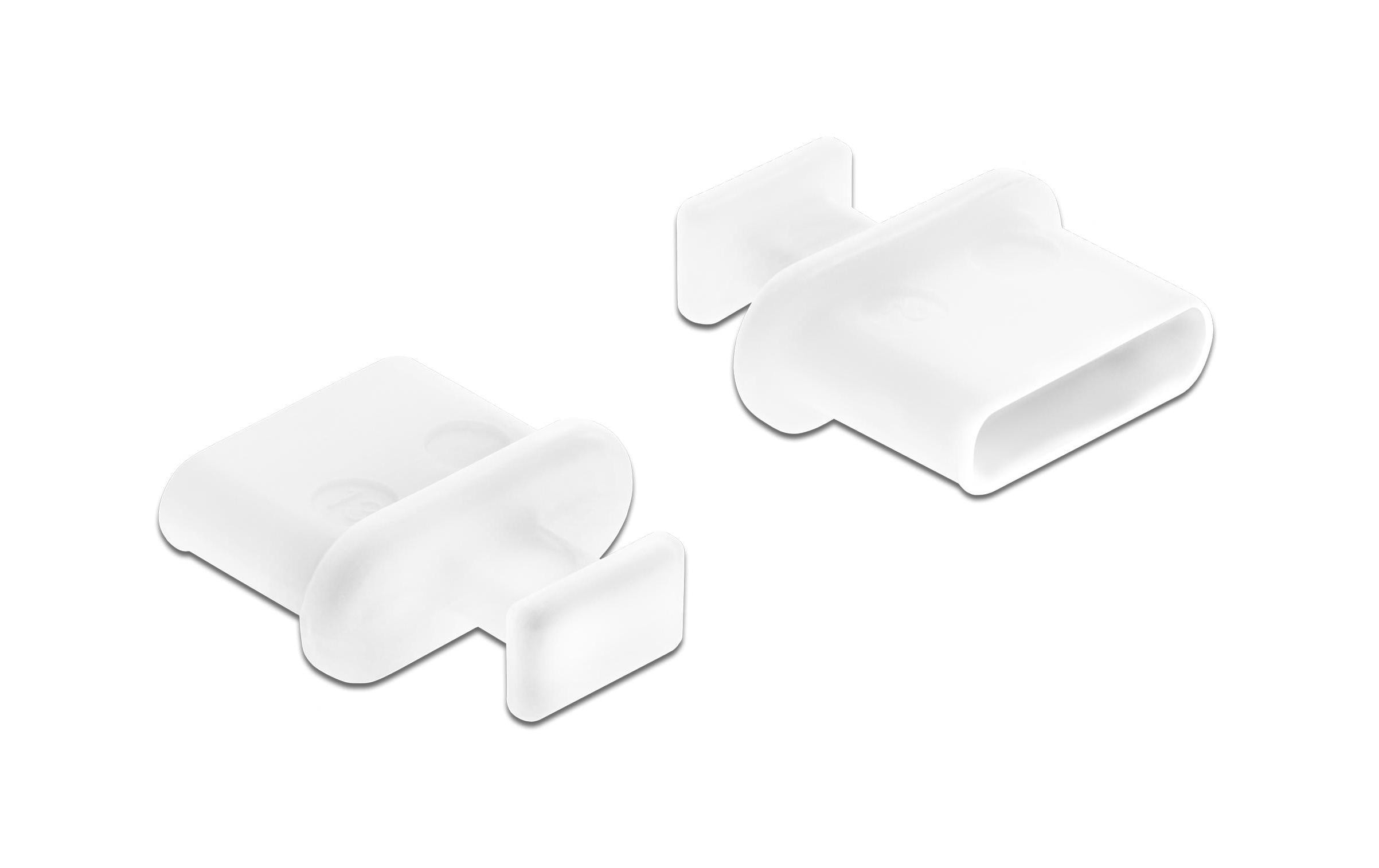 Delock Blindstecker/Staubschutz USB-C 10 Stück, Weiss mit Griff