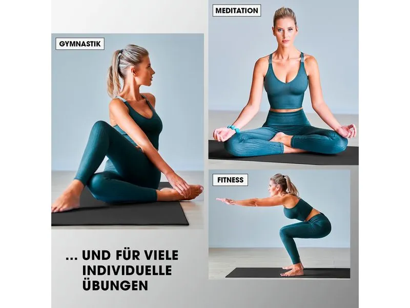 World Fitness Fitnessmatte Jivan 183 cm x 61 cm, Schwarz World Fitness Fitnessmatte Jivan 183 cm x 61 cm, Schwarz