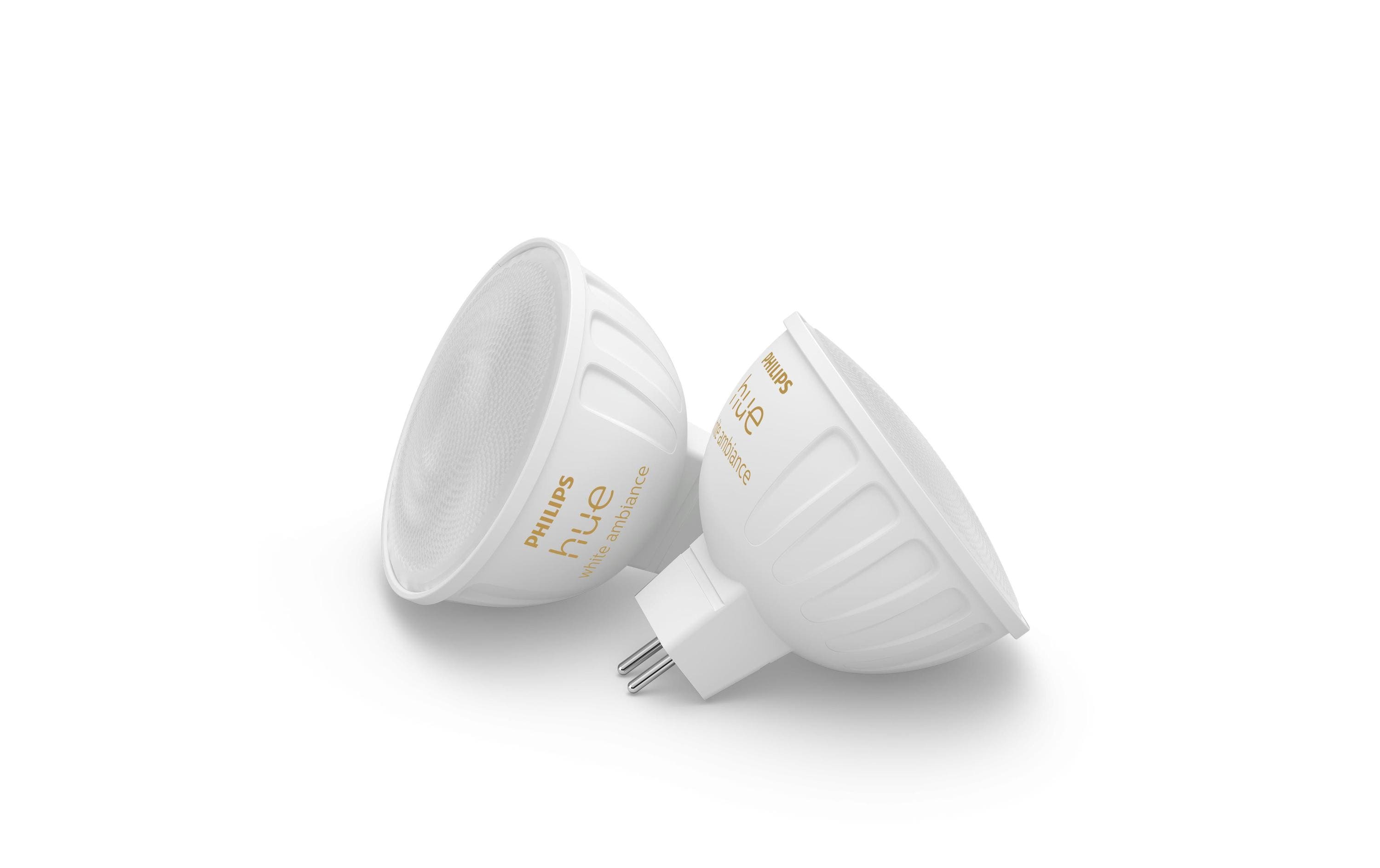 Philips Hue Leuchtmittel White Ambiance MR16 Doppelpack 400 lm Philips Hue Leuchtmittel White Ambiance MR16 Doppelpack 400 lm