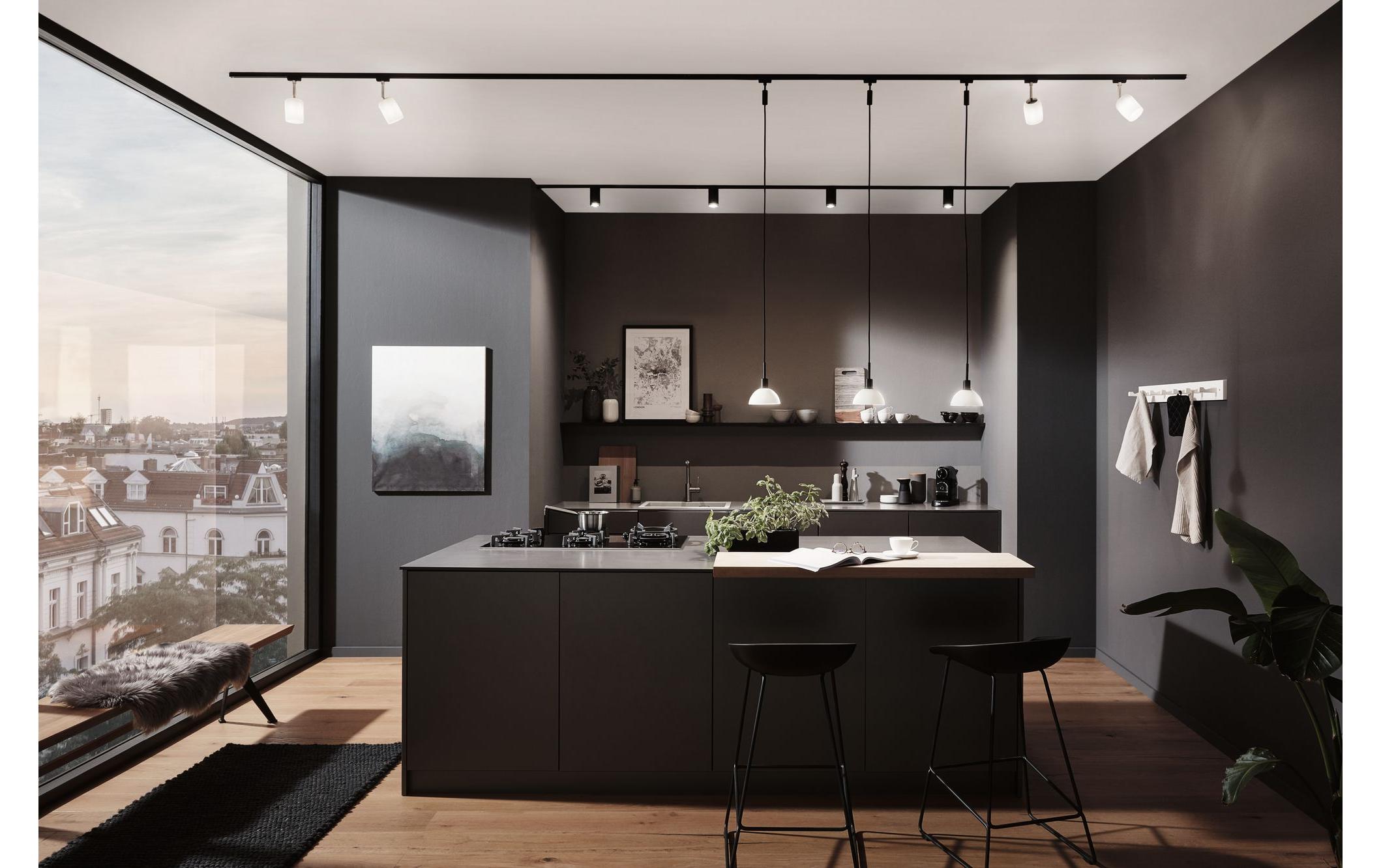 Paulmann Schienenspot URail Blossom, 1 x G9, 10 W, Schwarz/Weiss