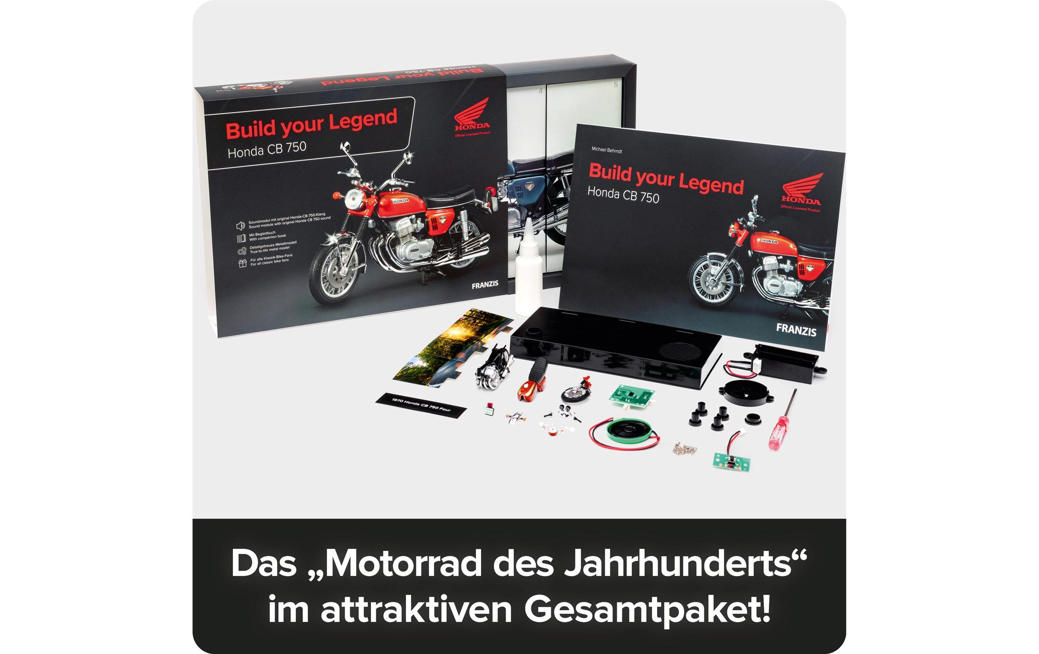 Franzis Bausatz Honda CB 750 Build your Legend 1:24, DE/EN