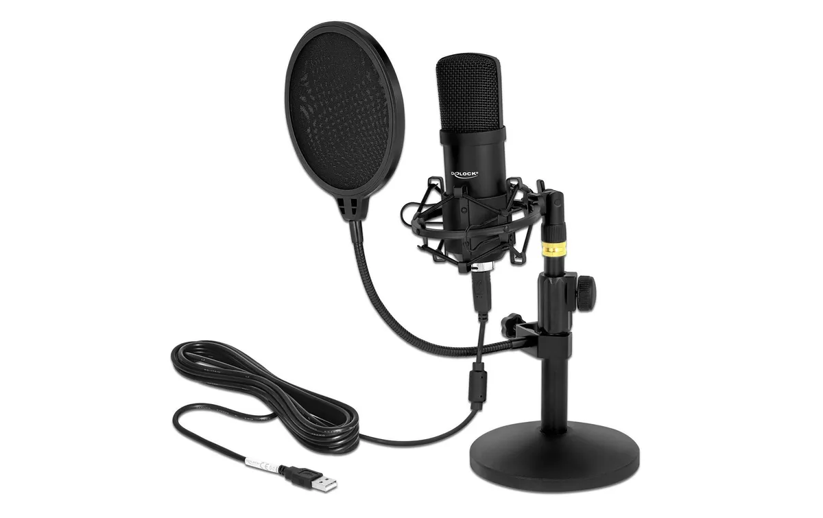 Delock Kondensatormikrofon USB für Gaming & Podcasting Delock Kondensatormikrofon USB für Gaming & Podcasting