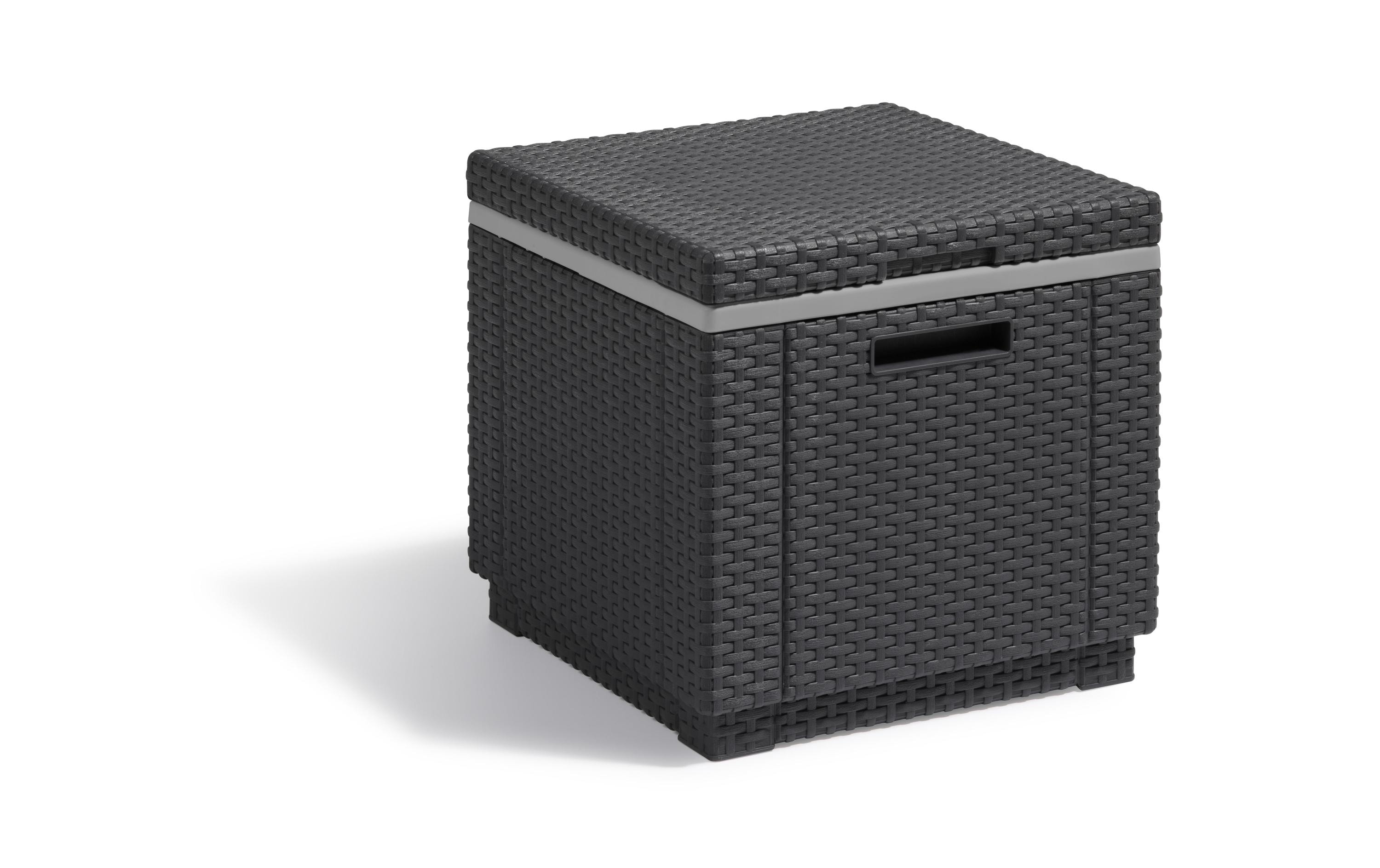 AlliBERT Beistelltisch Ice Cube Graphite, Hocker, Kühlbox