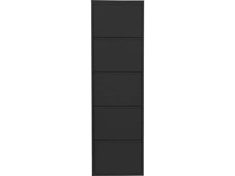 Kare Schuhschrank Caruso 5-er, 50 x 170 cm, Schwarz