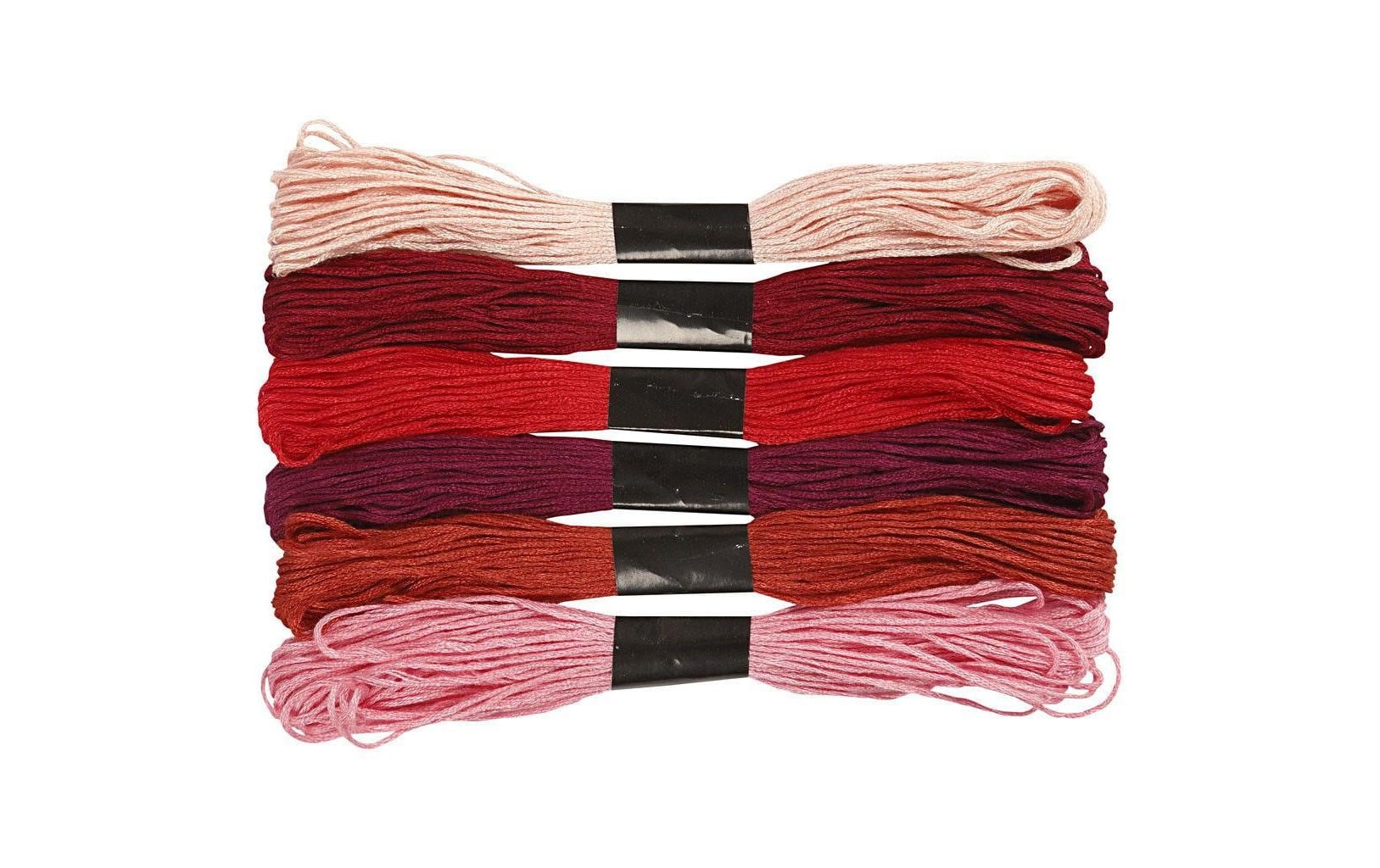 Creativ Company Stickgarn Baumwolle Rot 6 Bündel à 8 m Creativ Company Stickgarn Baumwolle Rot 6 Bündel à 8 m