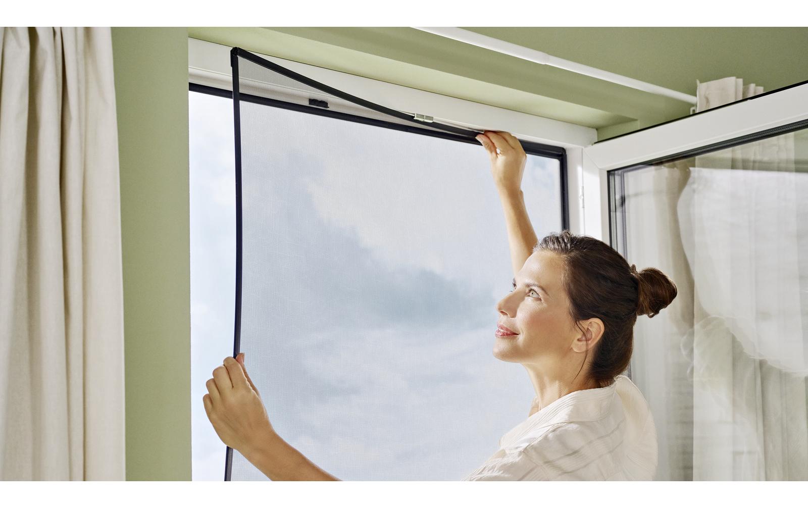 tesa Fliegengitter CLIP-ON Rahmen für Fenster 1 x 1.2 m