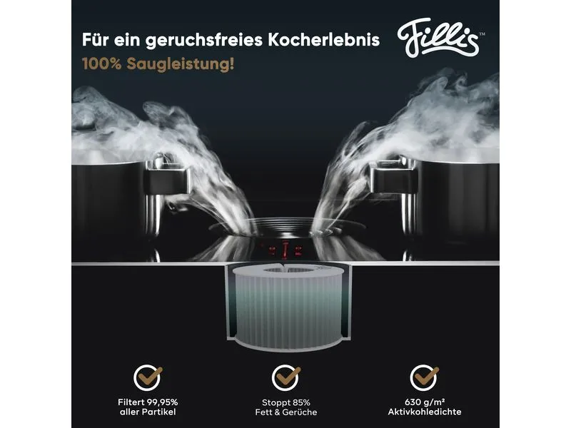 Pillis Aktivkohlefilter für Bora Pure Puru & X Pure Puxu, 2 Stück