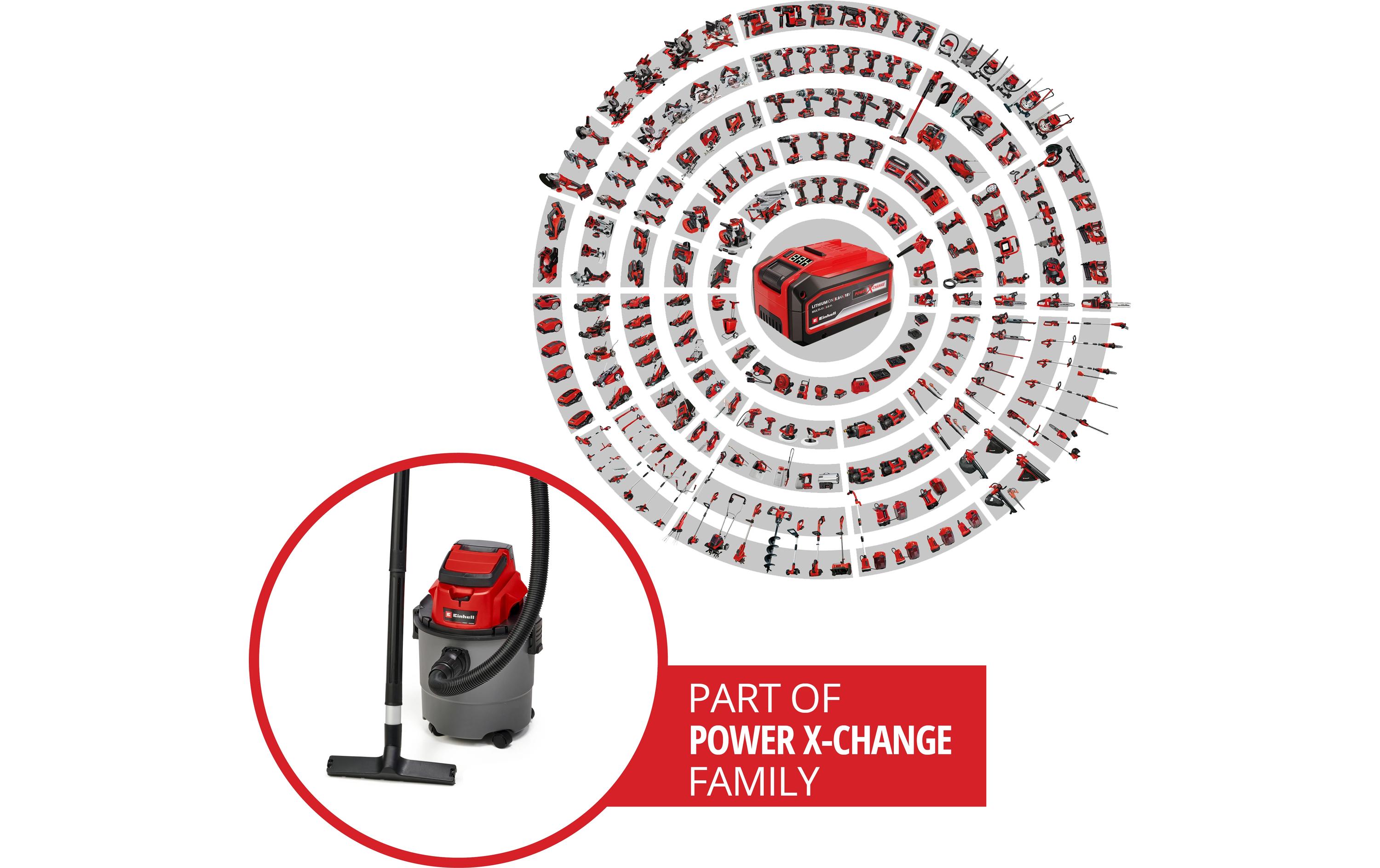 Einhell Akku-Nass-/Trockensauger TC-VC 18/15 Li-Solo