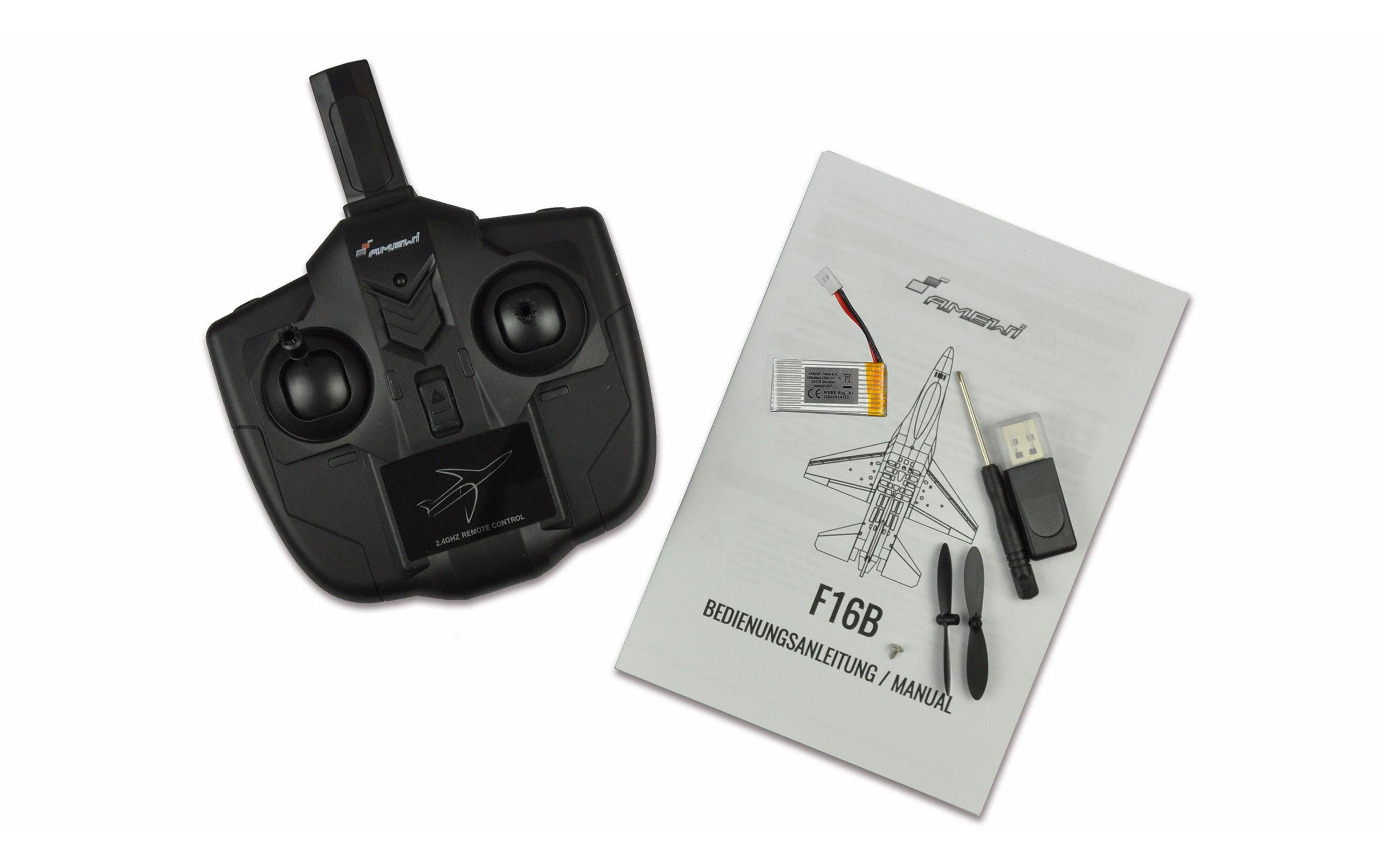 Amewi Flugzeug F16B, 2-Kanal mit Gyro RTF