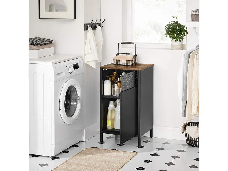 Songmics Kommode 42.5 x 76 cm, Schwarz/Braun Songmics Kommode 42.5 x 76 cm, Schwarz/Braun