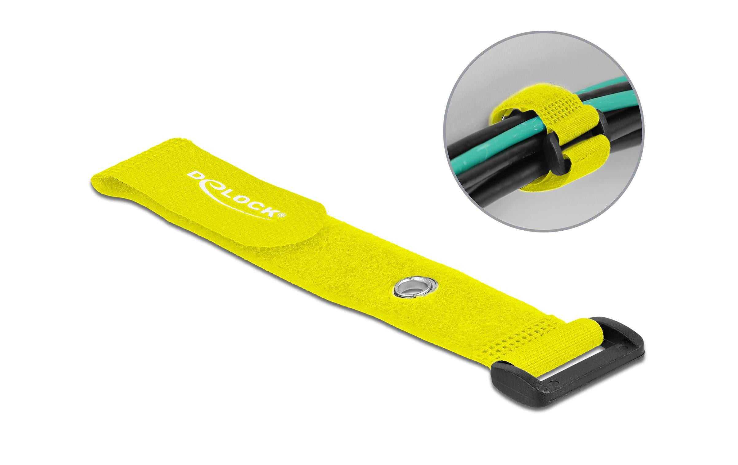 Delock Klettkabelbinder Gelb 190 mm x 25 mm 5 Stück Delock Klettkabelbinder Gelb 190 mm x 25 mm 5 Stück