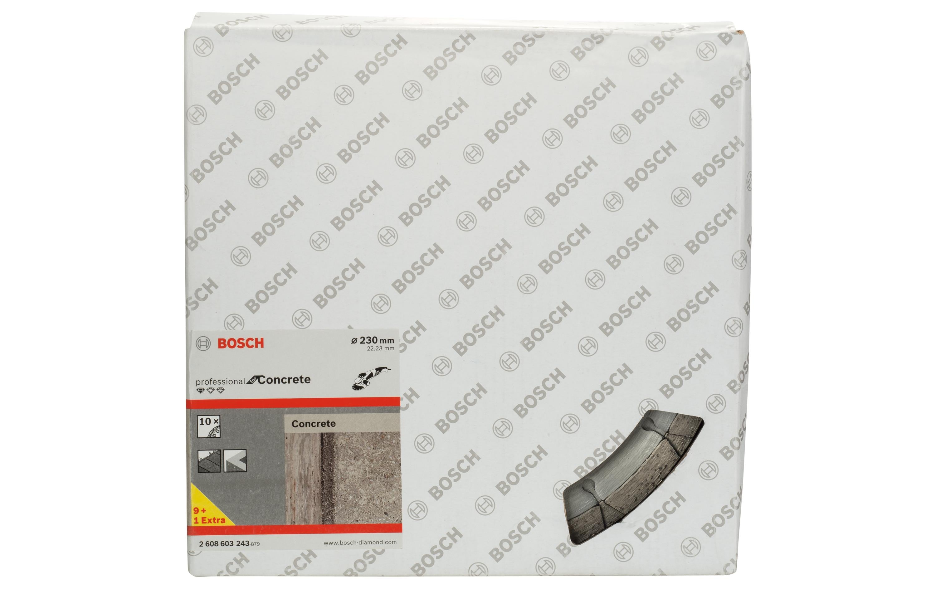 Bosch Professional Diamanttrennscheibe Standard for Concrete, 230 mm, 10 Stück