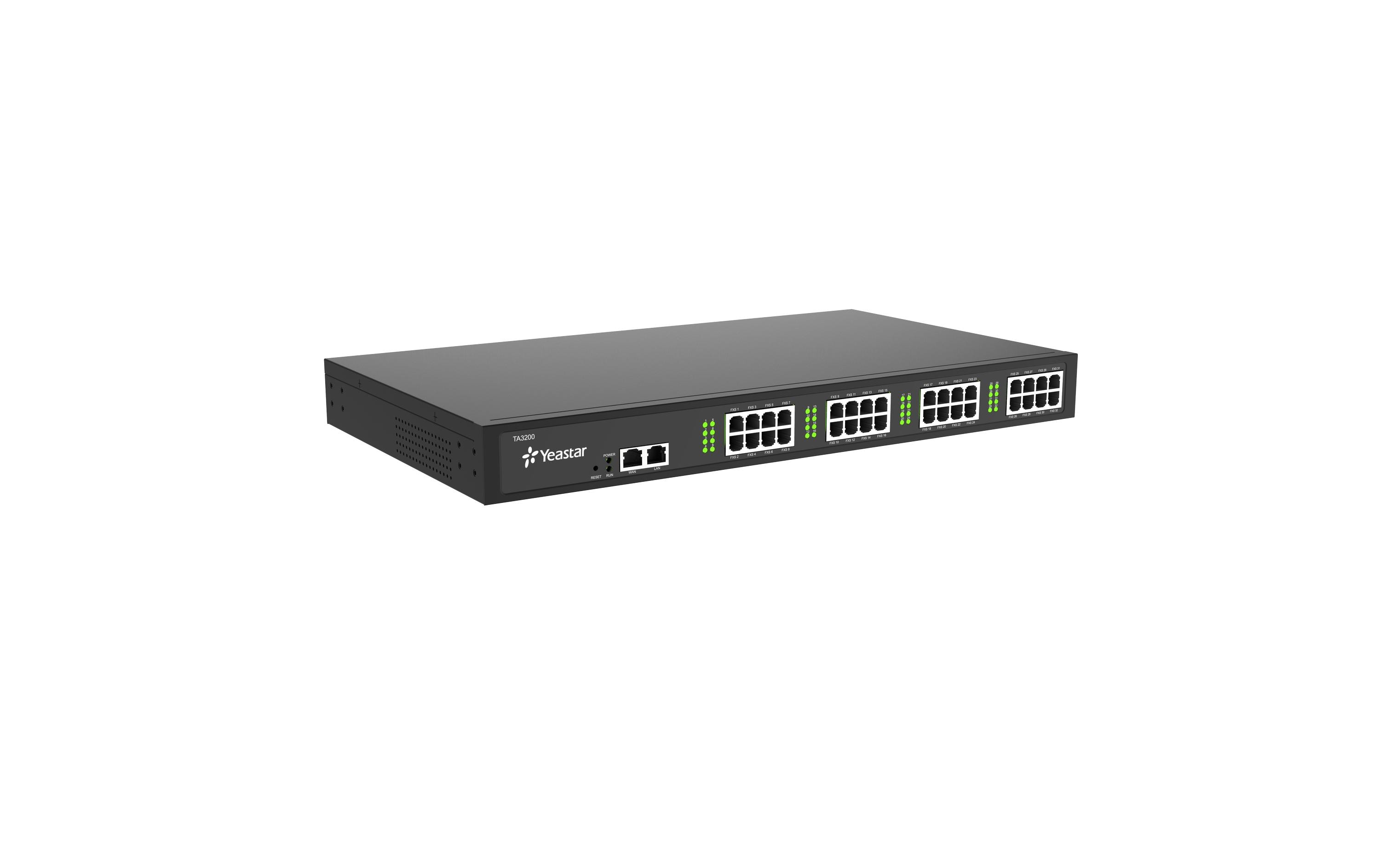Yeastar Gateway TA3200 VoIP-Analog 32x RJ11 FXS, 2x RJ21