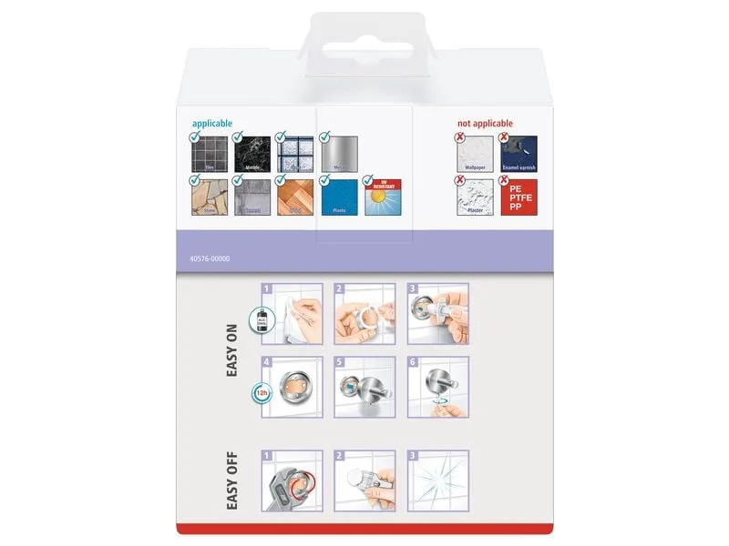 tesa Moon White Zahnputzbecher ohne Bohren, weiss