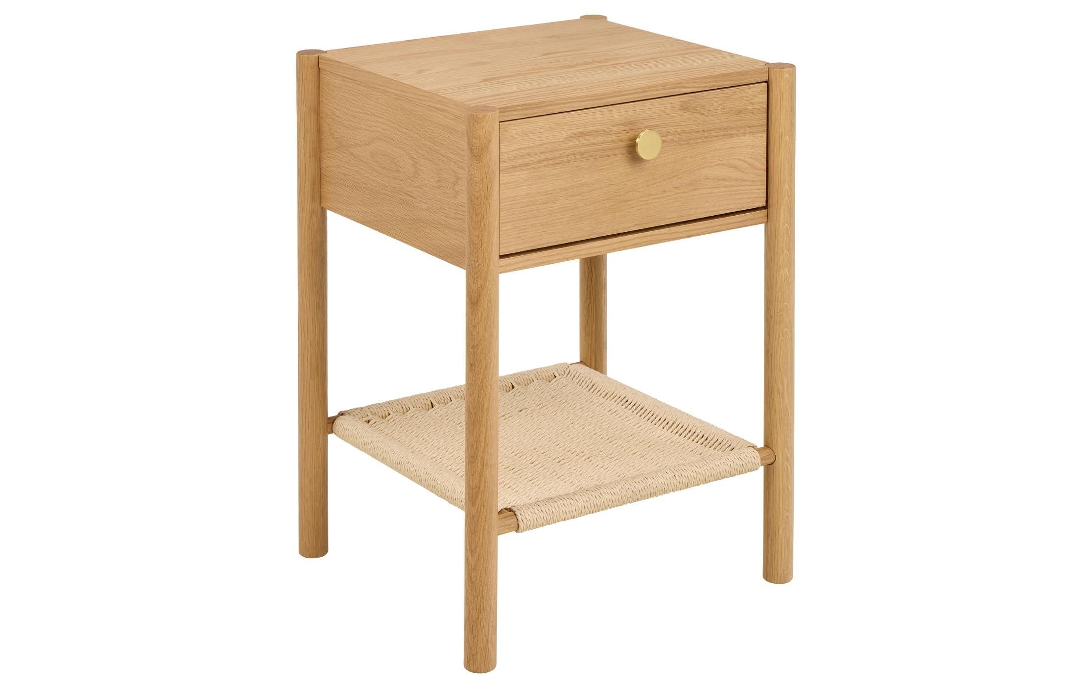 AC Design Nachttisch Monfort Hellbraun, 43.5 x 40 x 60 cm