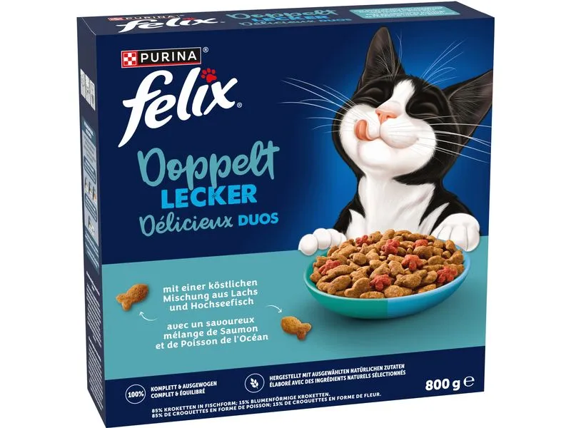 Felix Trockenfutter Doppelt Lecker Adult Fisch 800 g Felix Trockenfutter Doppelt Lecker Adult Fisch 800 g