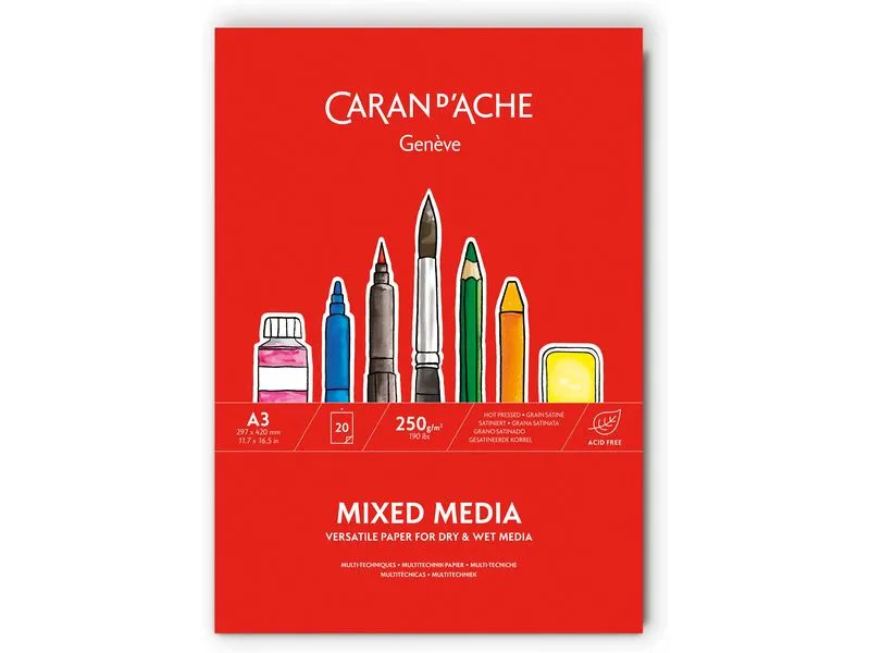 Caran d'Ache Zeichenblock Multitechnik A3