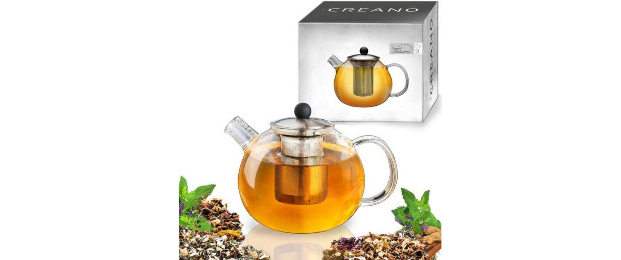 Creano Teekanne 1 l, Transparent