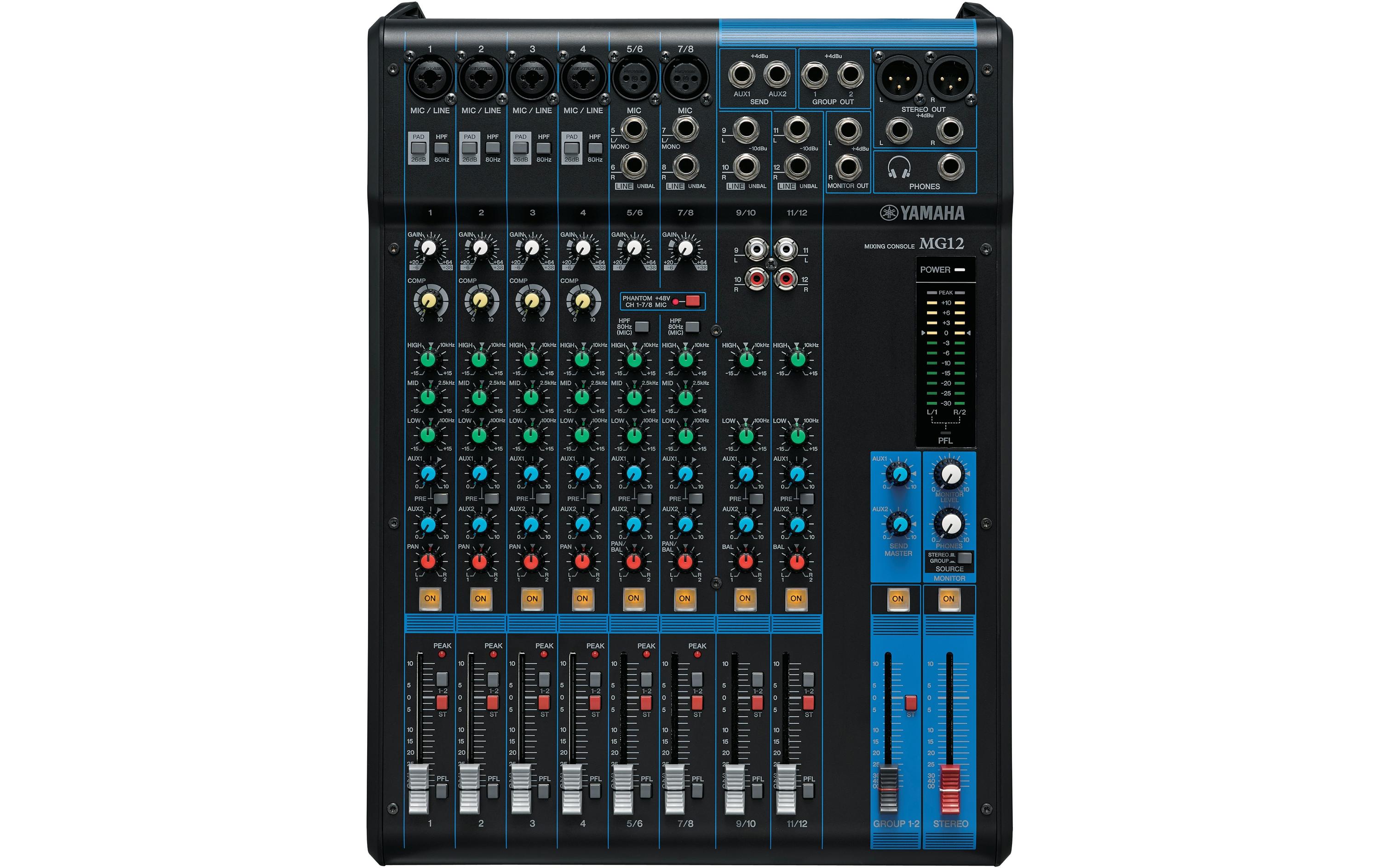 Yamaha Mischpult MG12 - 12-Kanal, analog