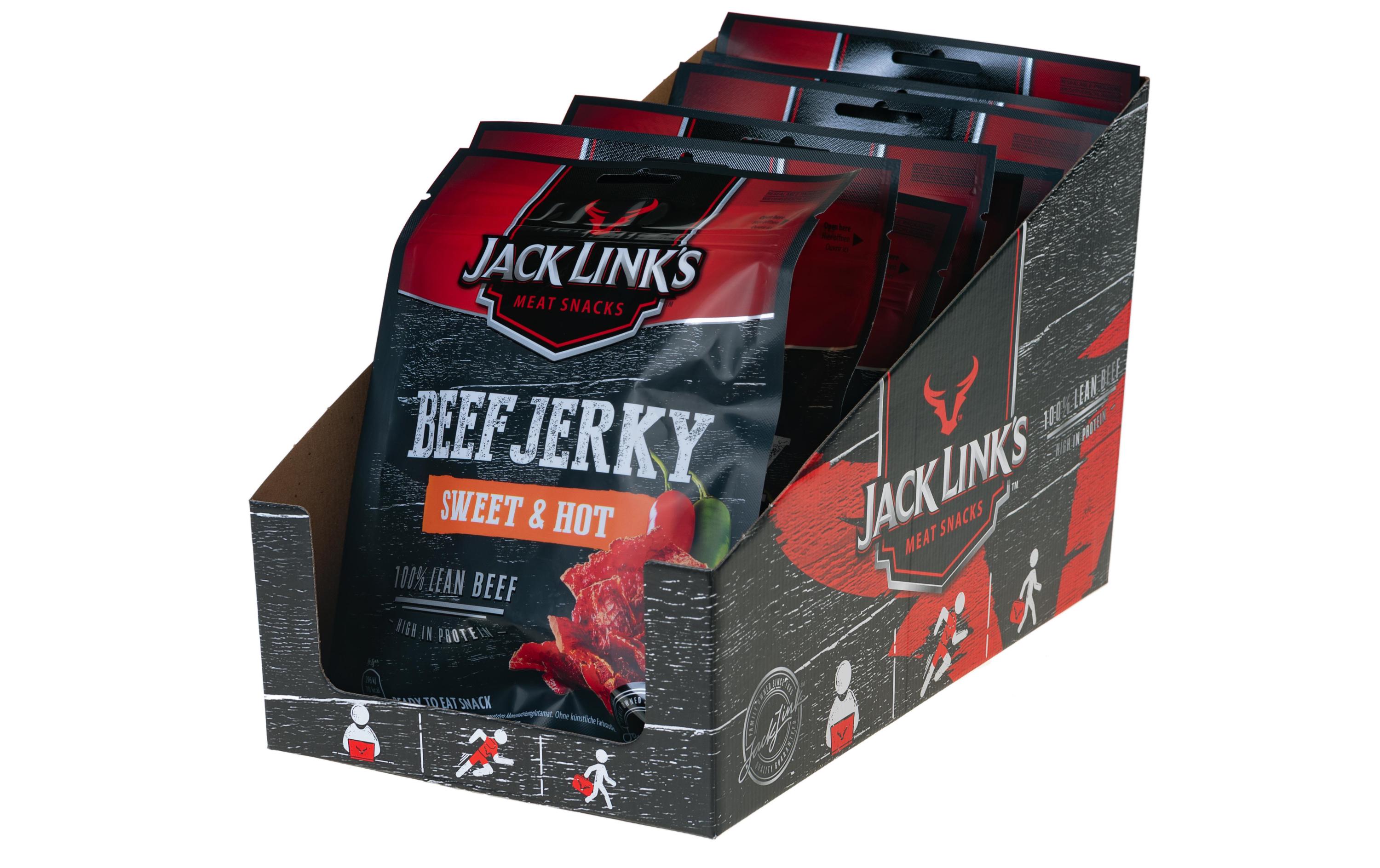 Jack Link's Fleischsnack Beef Jerky Sweet & Hot 12 x 70 g