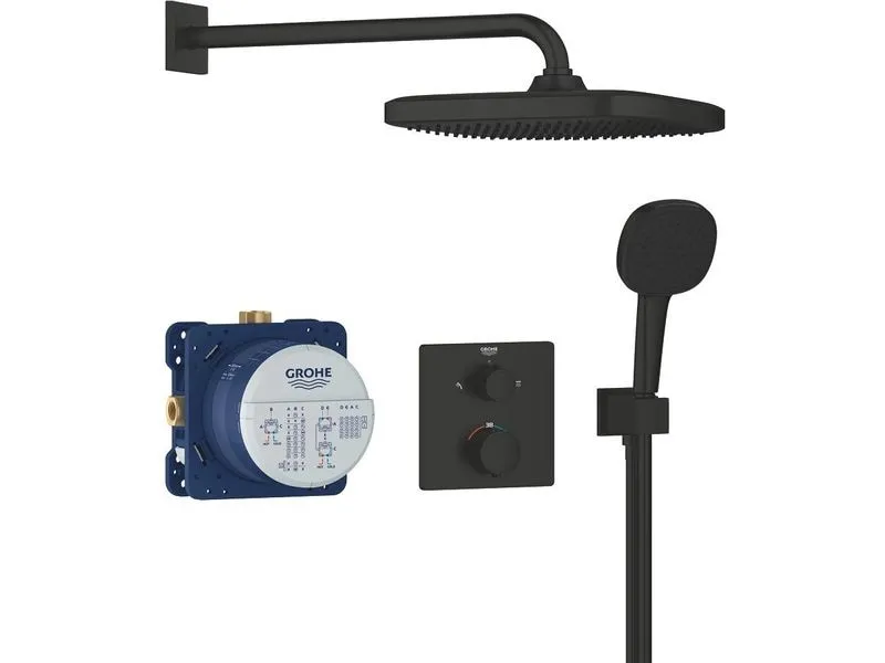 GROHE Precision Unterputz, Thermostat, Mattschwarz GROHE Precision Unterputz, Thermostat, Mattschwarz