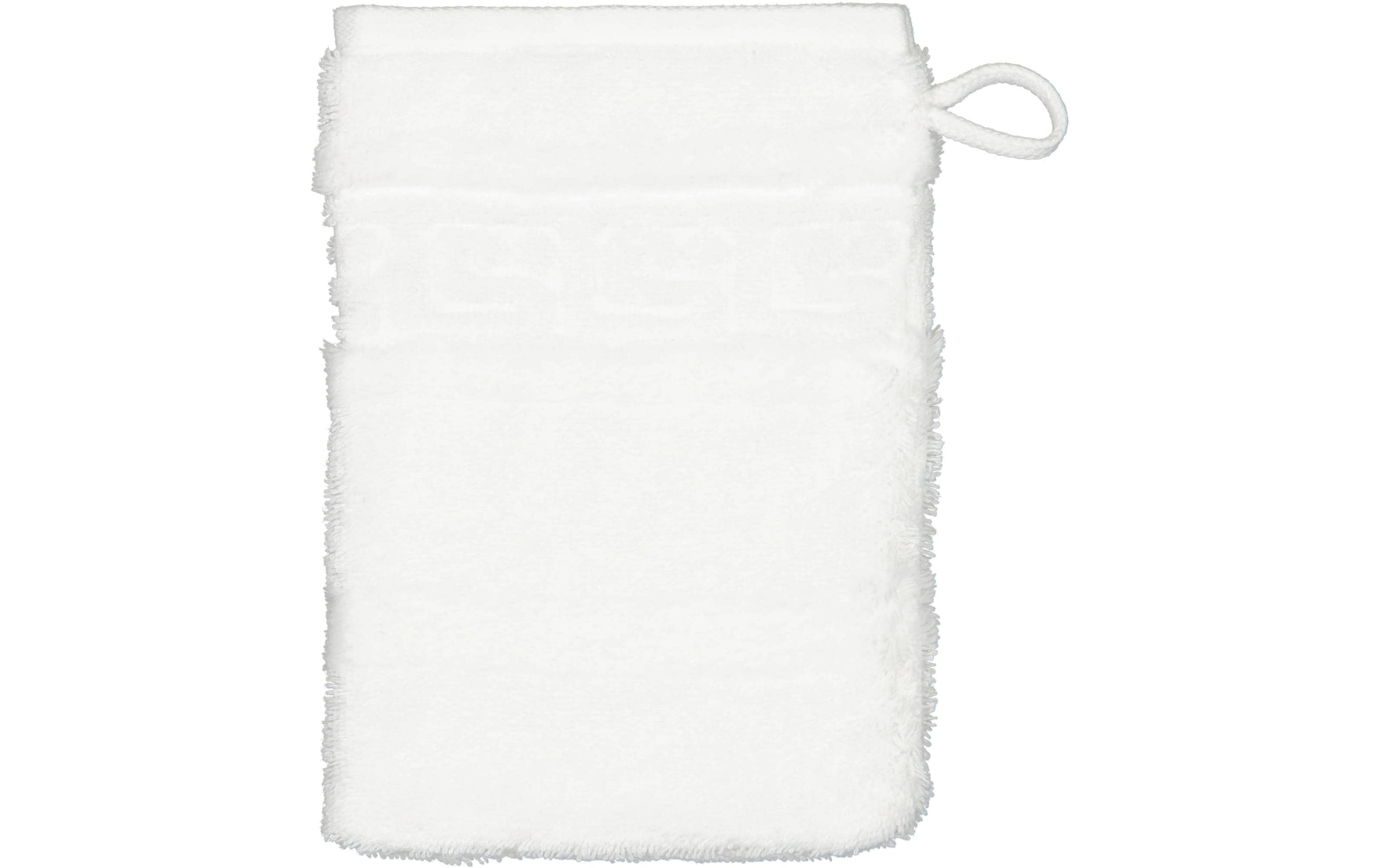 Cawö Waschhandschuh Noblesse 16 x 22 cm, Weiss
