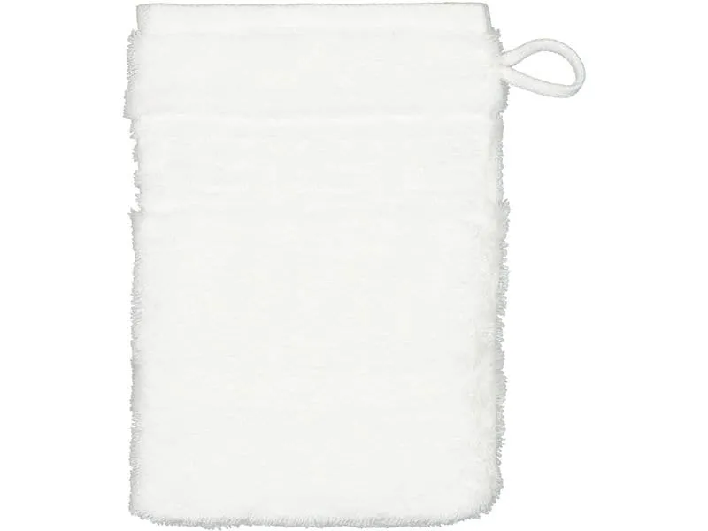Cawö Waschhandschuh Noblesse 16 x 22 cm, Weiss