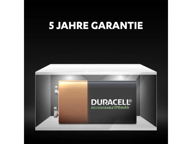 Duracell Akku Recharge 9 V 170 mAh 1 Stück Duracell Akku Recharge 9 V 170 mAh 1 Stück