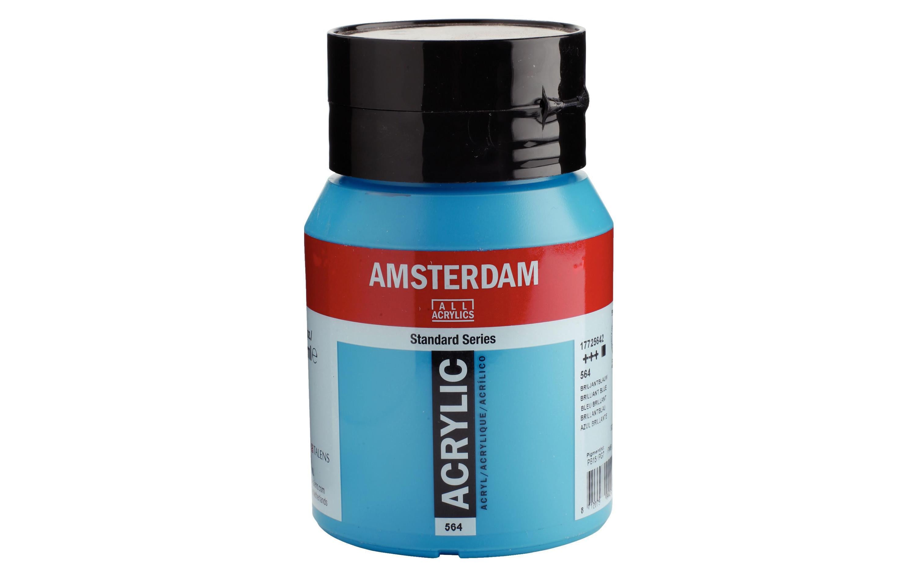 Amsterdam Acrylfarbe Standard 564 Brillantblau deckend, 500 ml