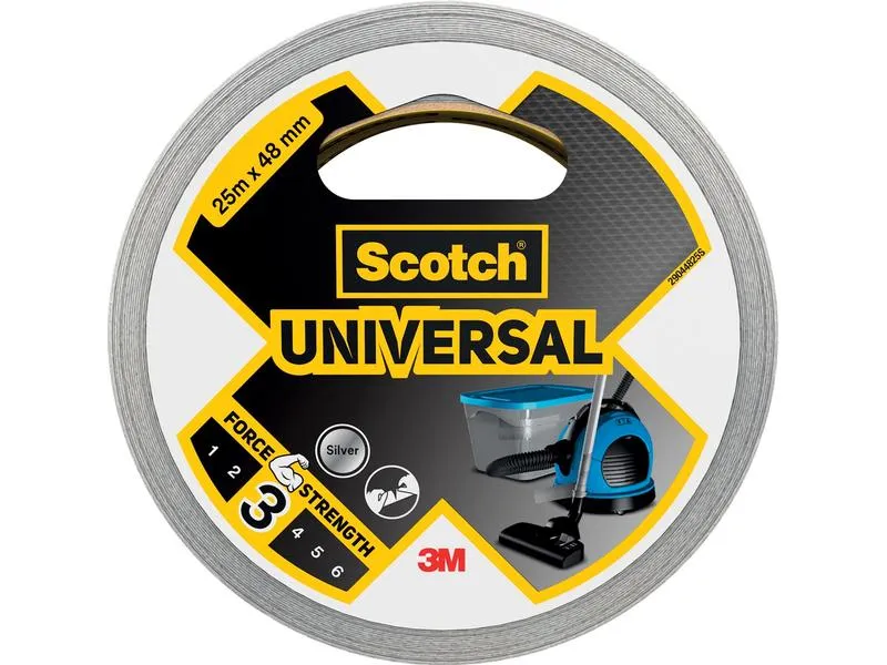 3M Klebeband Scotch Universal 48 mm x 25 m, Silber 3M Klebeband Scotch Universal 48 mm x 25 m, Silber