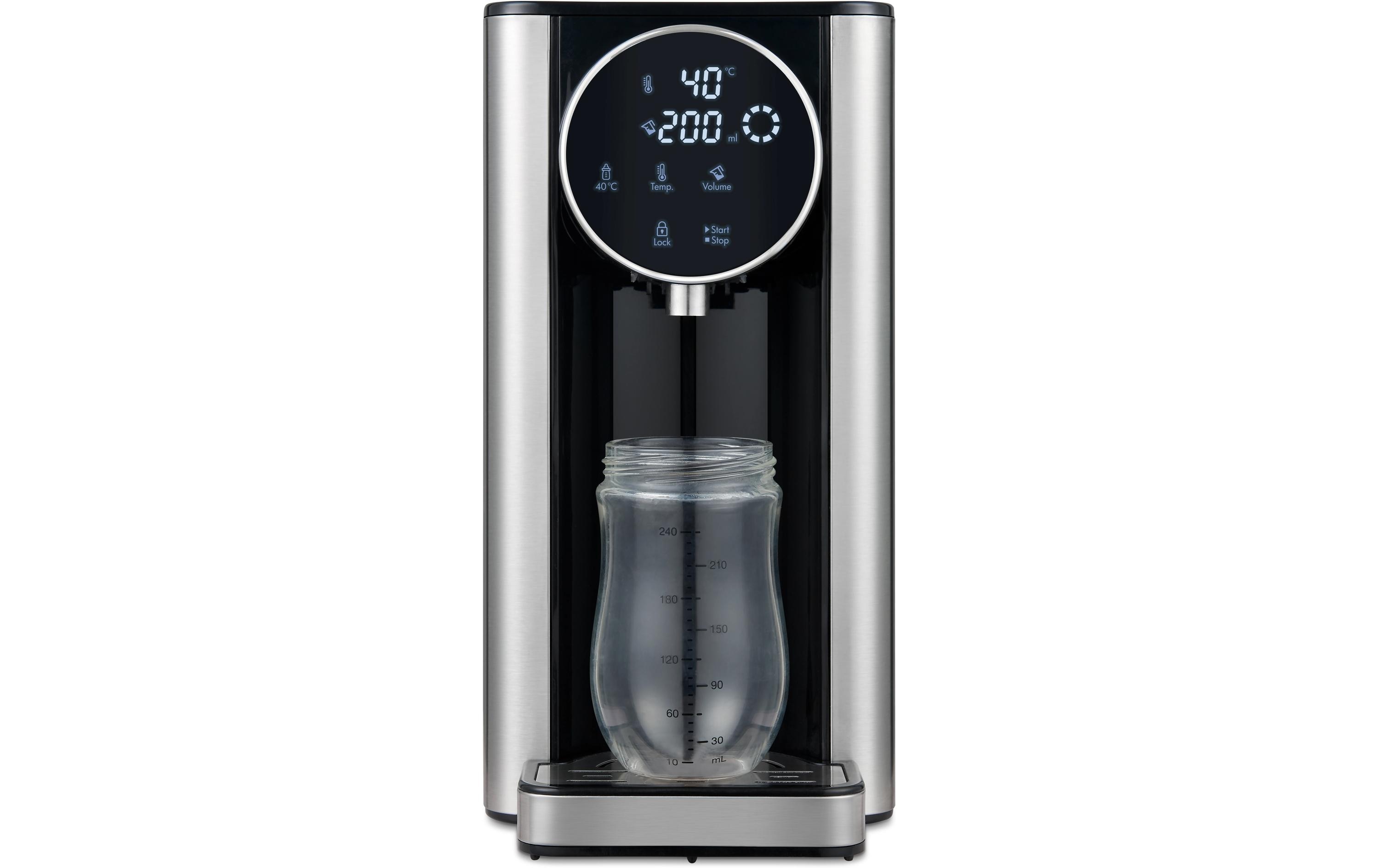 Trisa Heisswasserspender Silver Stream 2.7 l, Schwarz/Silber