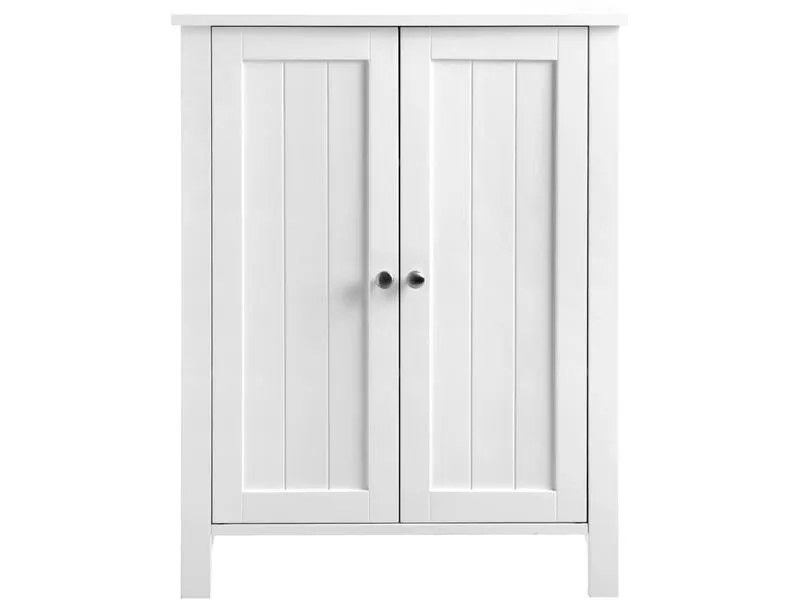 VASAGLE Badezimmerregal mit Doppeltür 60 x 80 cm, Weiss VASAGLE Badezimmerregal mit Doppeltür 60 x 80 cm, Weiss