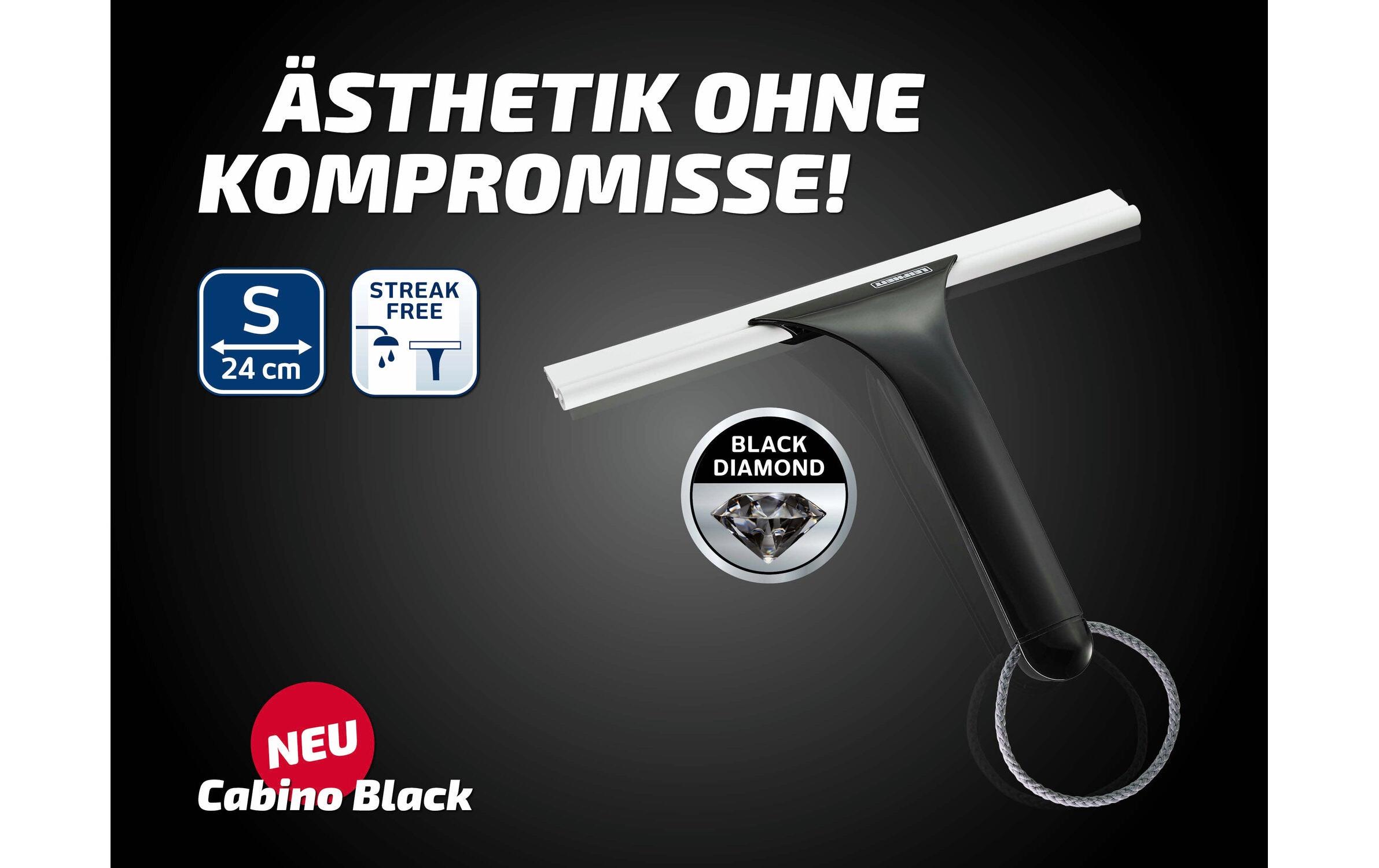 Leifheit Duschkabinenabzieher Cabino Black Schwarz/Weiss