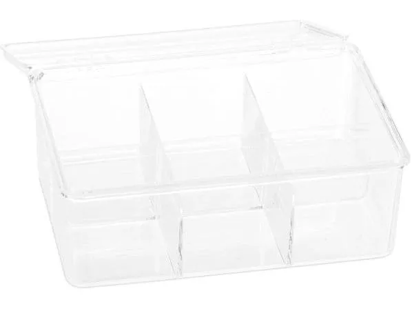 relaxdays Teebeutel-Box Transparent