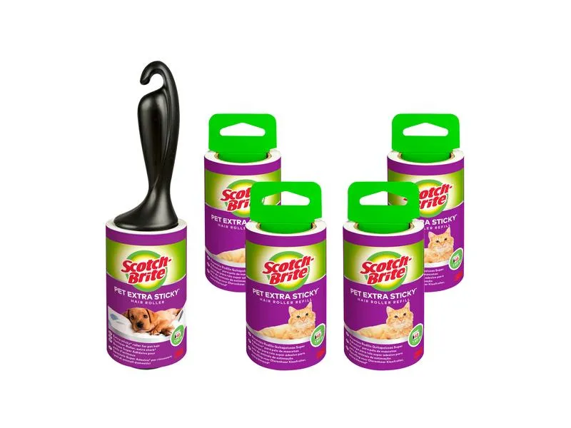 Scotch-Brite Kleiderroller Scotch-Brite Pet Extra Sticky 48 Blatt