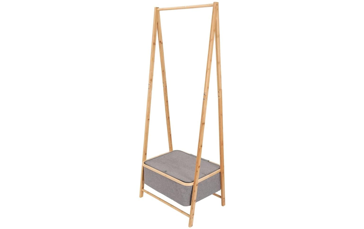 Lumaland Lumaland Kleiderständer aus Bambus 159 x 60 x 45 cm Grau