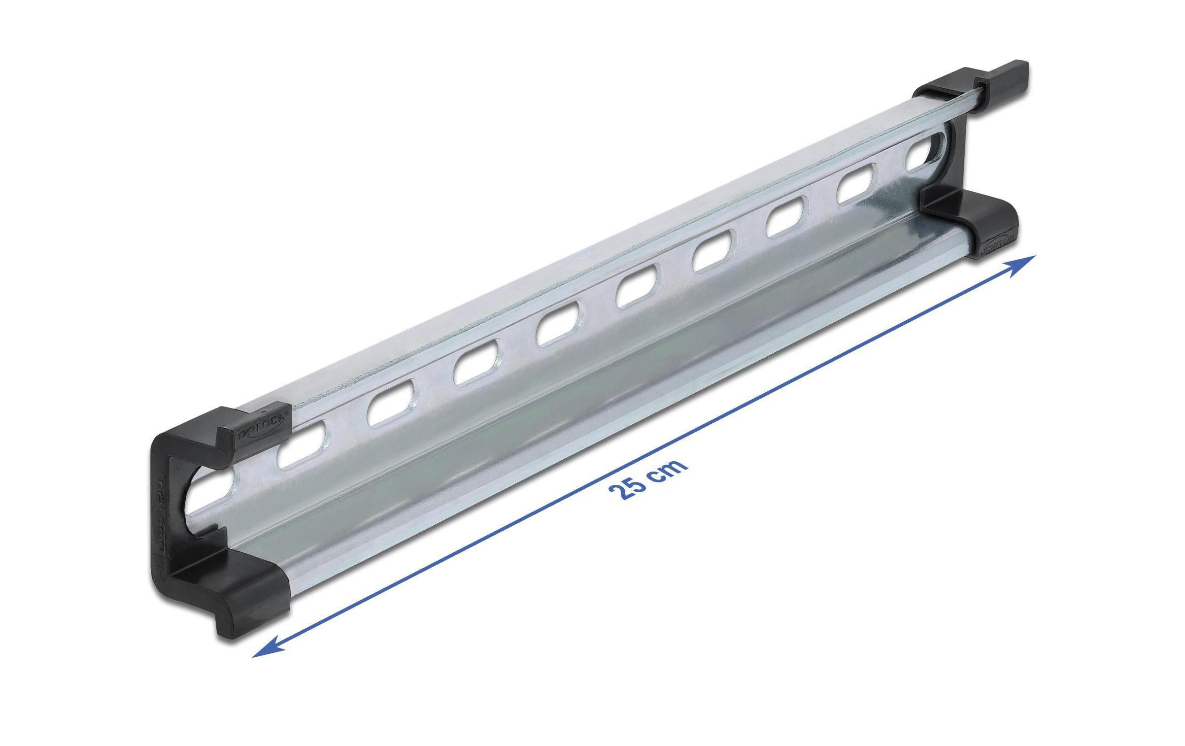 Delock Hutschiene/DIN Rail 35 x 15 mm, 25 cm aus Stah