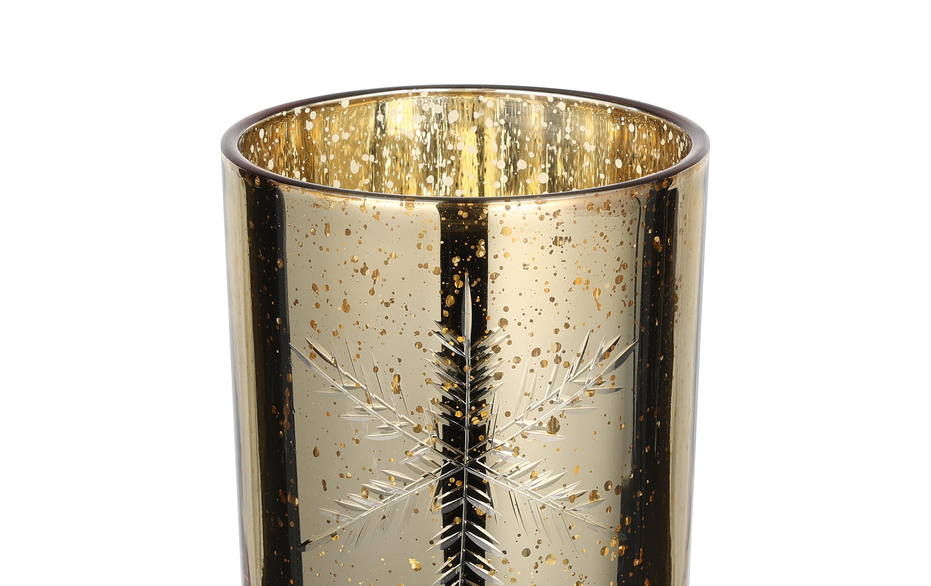 EGLO Teelichthalter Scheeflocke Lukut 12.5 cm Gold, Glas