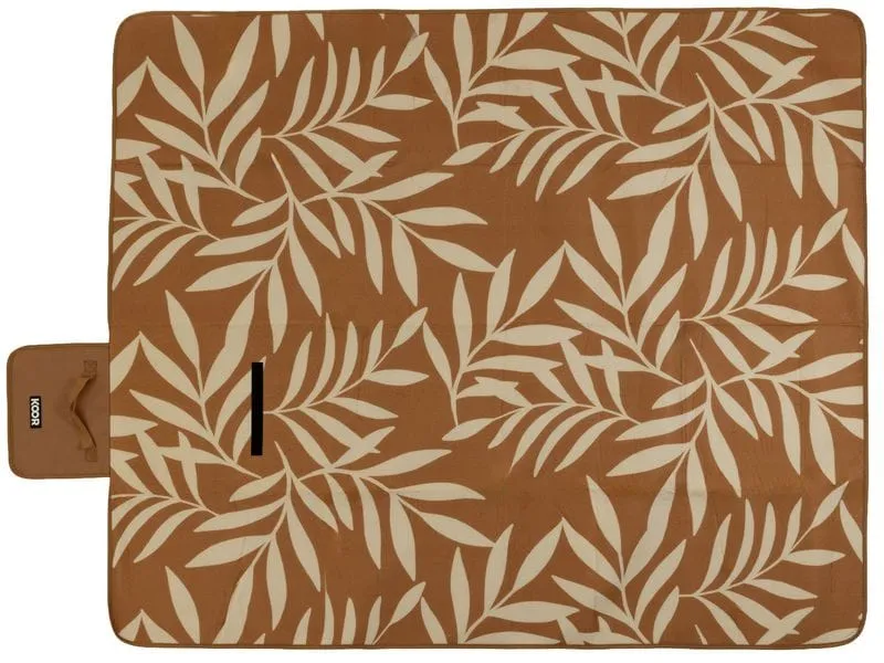 KOOR Picknickdecke Leaves, Braun 135 x 160 cm KOOR Picknickdecke Leaves, Braun 135 x 160 cm