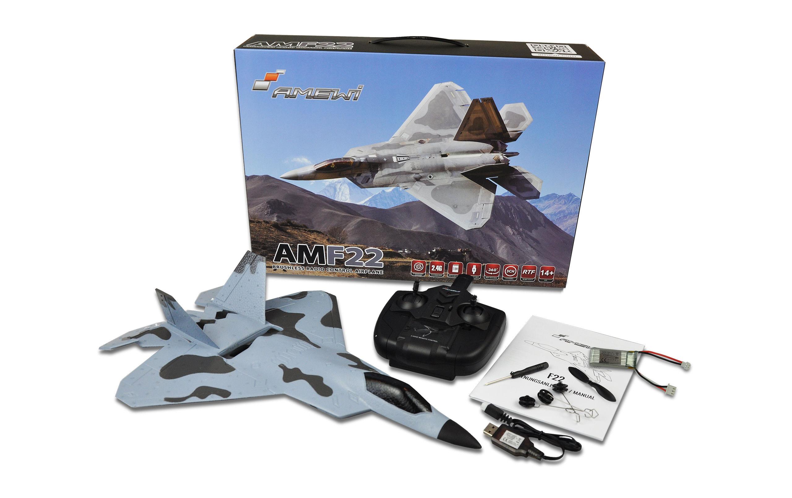 Amewi Jet F22 mit Gyro, Brushless RTF Amewi Jet F22 mit Gyro, Brushless RTF