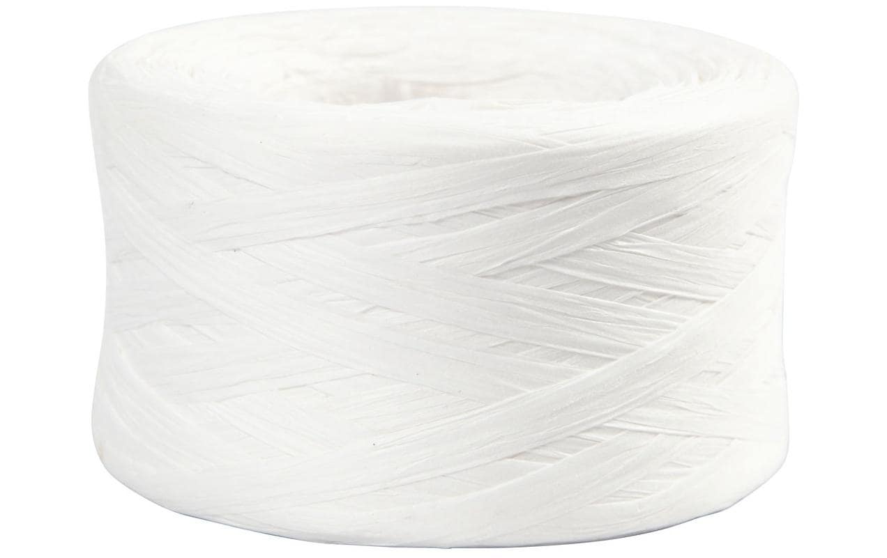 Creativ Company Geschenkband Raffiabast 8 mm x 100 m, Weiss Creativ Company Geschenkband Raffiabast 8 mm x 100 m, Weiss