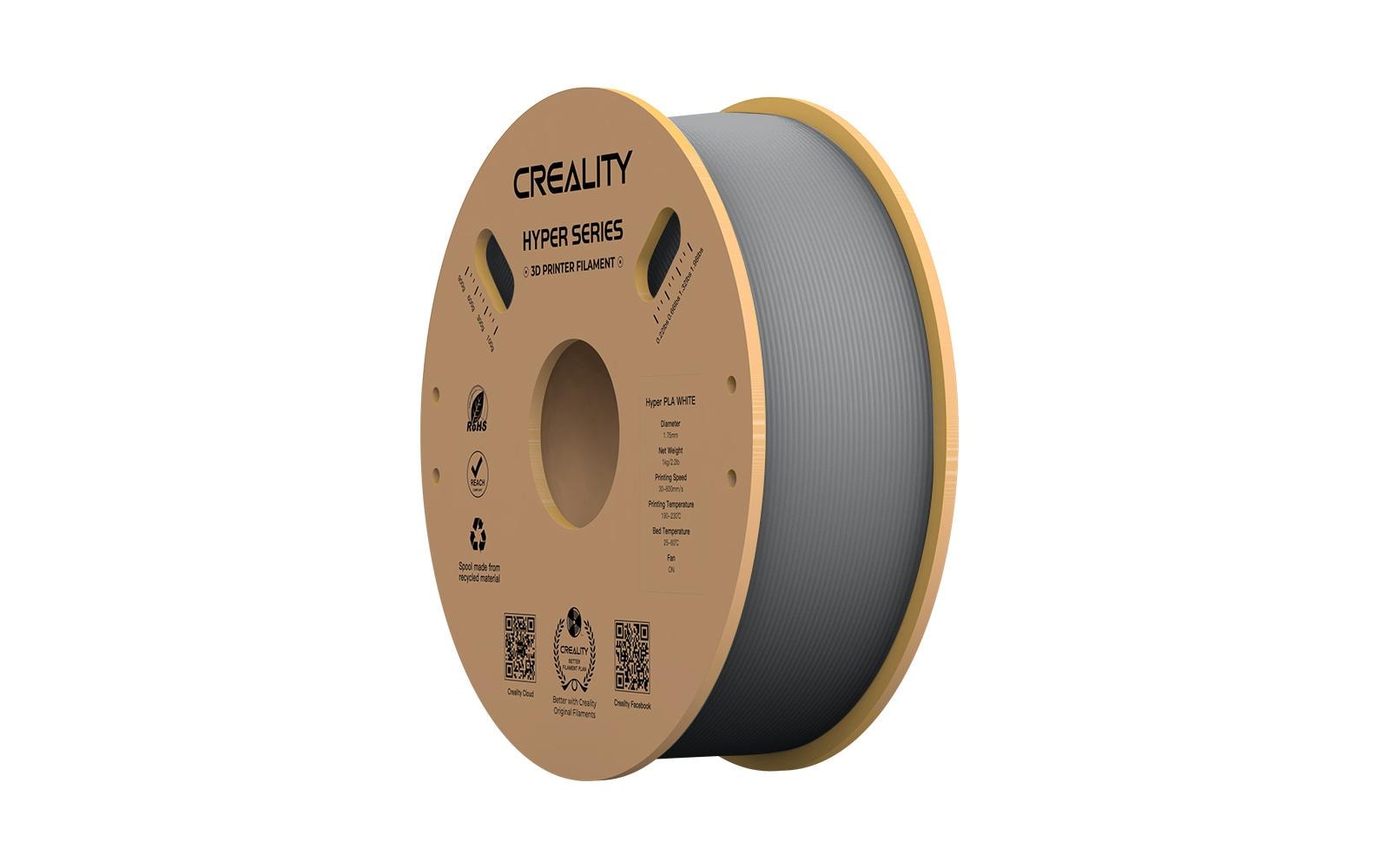 Creality Filament PLA Hyper, Grau, 1.75 mm, 1 kg Creality Filament PLA Hyper, Grau, 1.75 mm, 1 kg