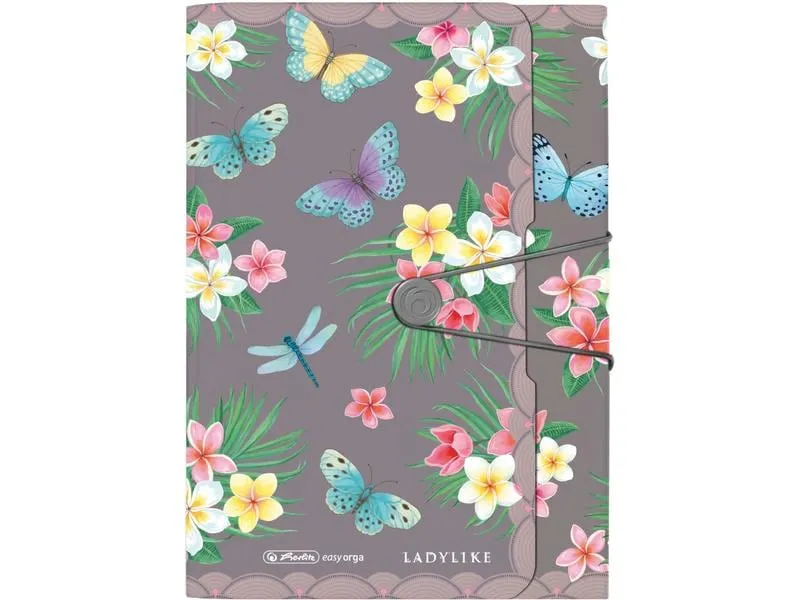 Herlitz Fächermappe Ladylike Butterflies A4, 12 dehnbare Fächer Herlitz Fächermappe Ladylike Butterflies A4, 12 dehnbare Fächer