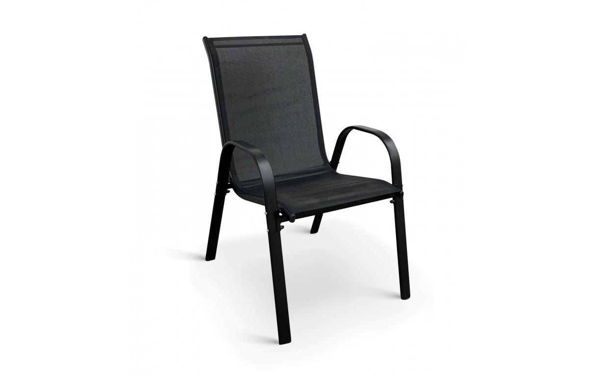 COCON Gartenstuhl Schwarz, 2er Set