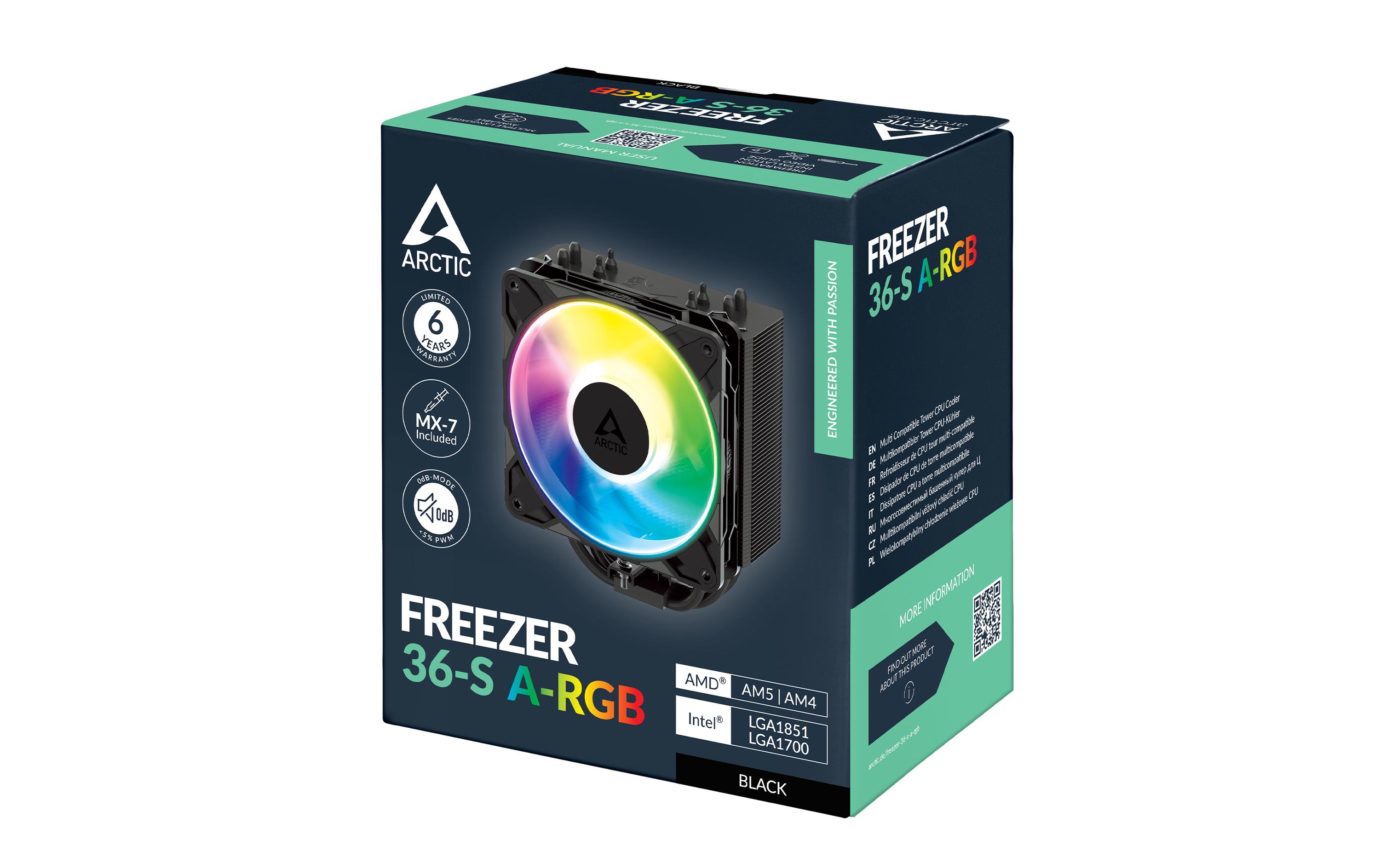 Arctic Cooling Freezer 36-S 12 cm, Schwarz, A-RGB