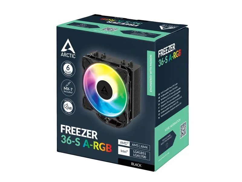 Arctic Cooling Freezer 36-S 12 cm, Schwarz, A-RGB