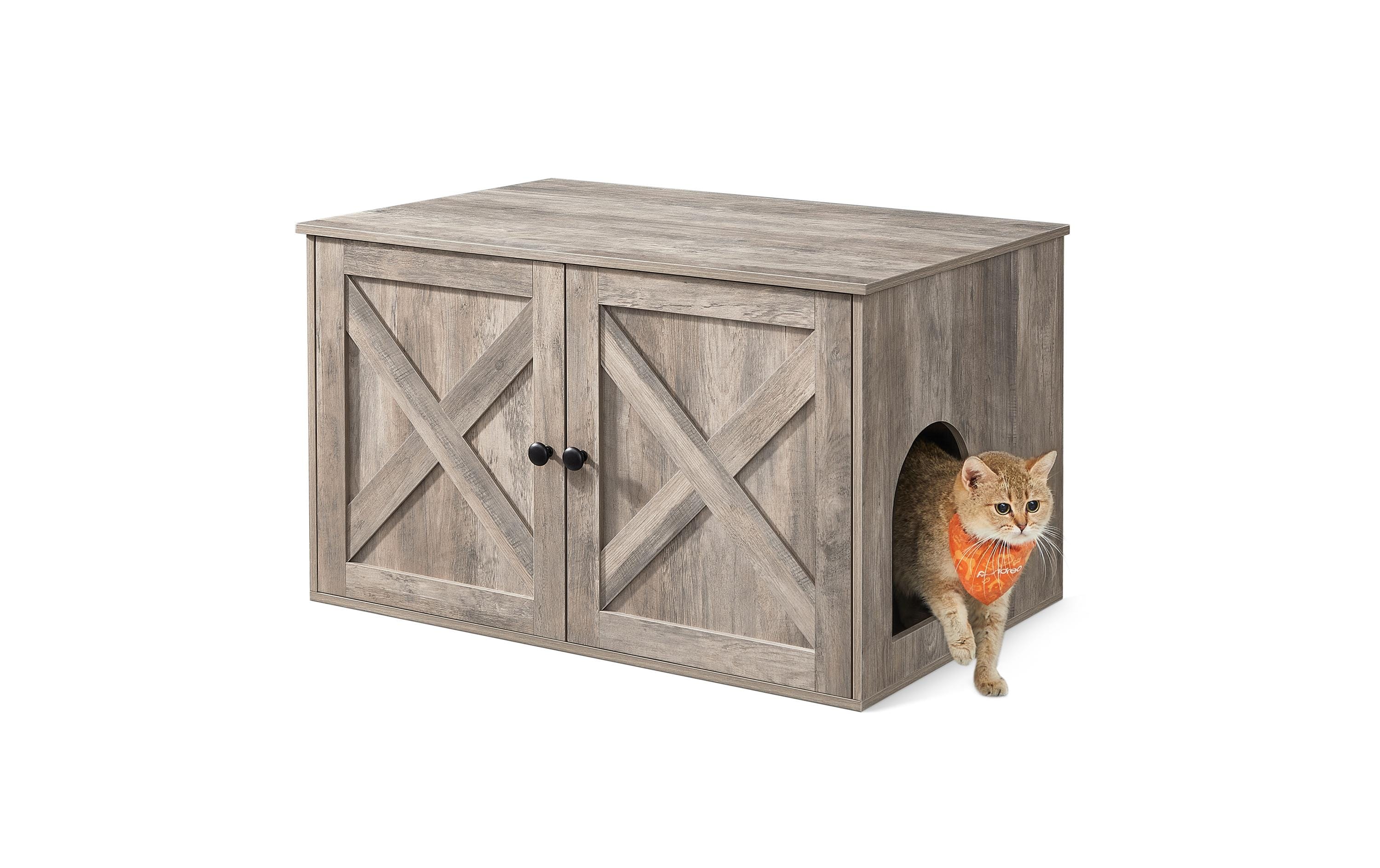 Feandrea Katzenhaus für Katzentoilette, Grau